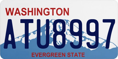 WA license plate ATU8997