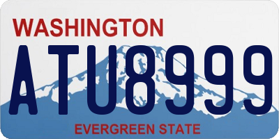 WA license plate ATU8999