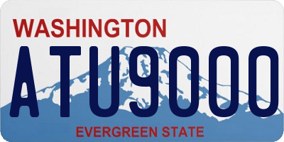 WA license plate ATU9000