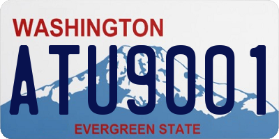 WA license plate ATU9001