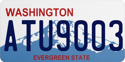 WA license plate ATU9003