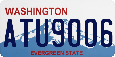 WA license plate ATU9006