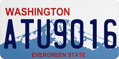 WA license plate ATU9016