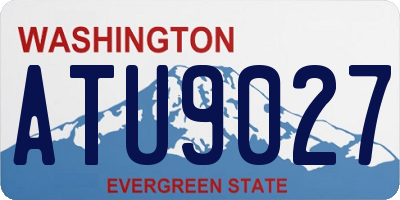 WA license plate ATU9027