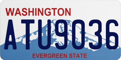 WA license plate ATU9036