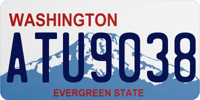 WA license plate ATU9038