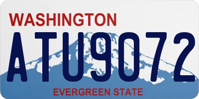 WA license plate ATU9072