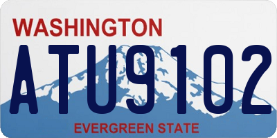 WA license plate ATU9102