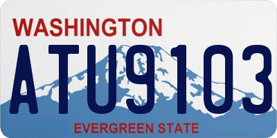 WA license plate ATU9103