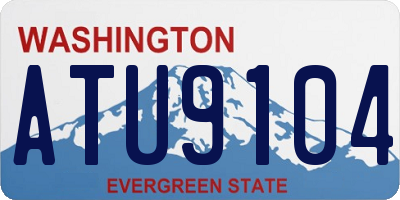WA license plate ATU9104