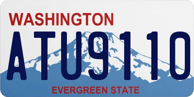 WA license plate ATU9110