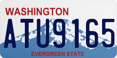 WA license plate ATU9165