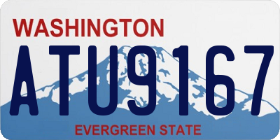WA license plate ATU9167