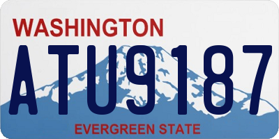 WA license plate ATU9187