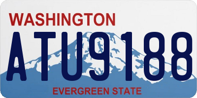 WA license plate ATU9188
