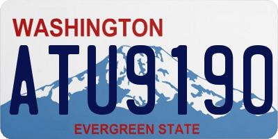 WA license plate ATU9190