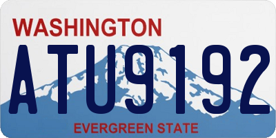 WA license plate ATU9192