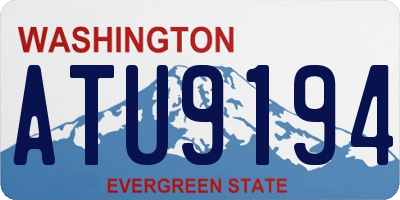 WA license plate ATU9194