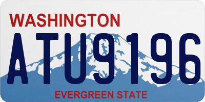 WA license plate ATU9196