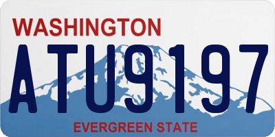 WA license plate ATU9197