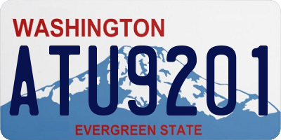 WA license plate ATU9201