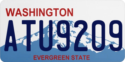 WA license plate ATU9209