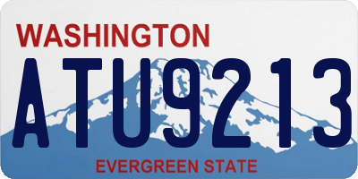 WA license plate ATU9213