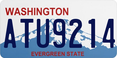 WA license plate ATU9214