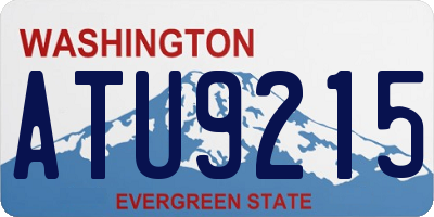 WA license plate ATU9215