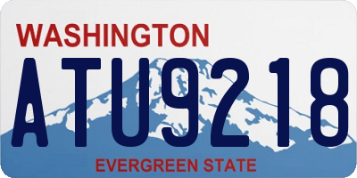 WA license plate ATU9218