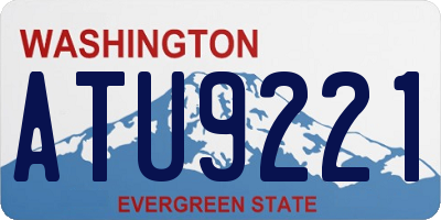 WA license plate ATU9221