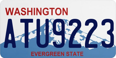 WA license plate ATU9223