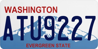 WA license plate ATU9227