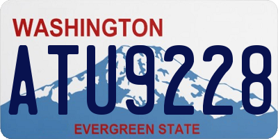 WA license plate ATU9228