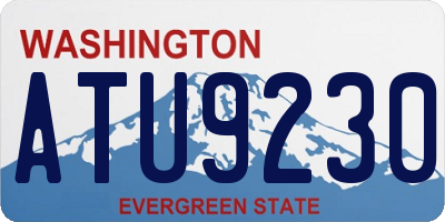 WA license plate ATU9230