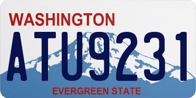 WA license plate ATU9231