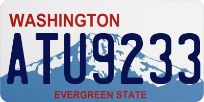 WA license plate ATU9233