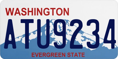 WA license plate ATU9234