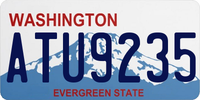 WA license plate ATU9235