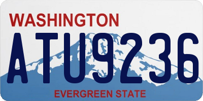 WA license plate ATU9236