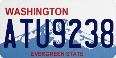 WA license plate ATU9238