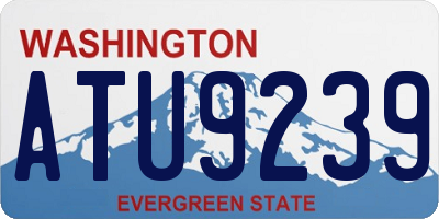 WA license plate ATU9239