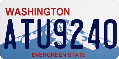 WA license plate ATU9240