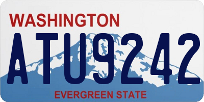 WA license plate ATU9242