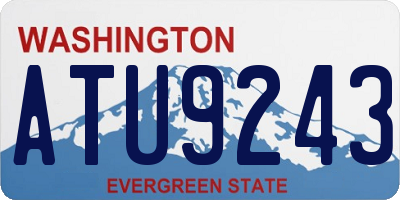 WA license plate ATU9243