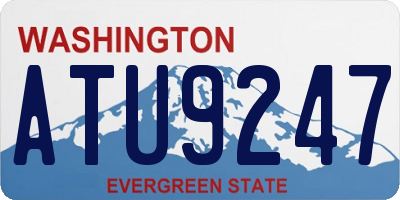 WA license plate ATU9247
