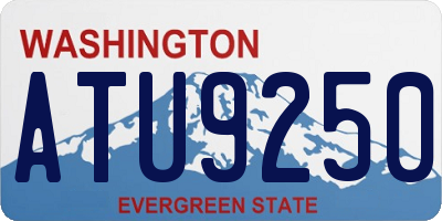 WA license plate ATU9250