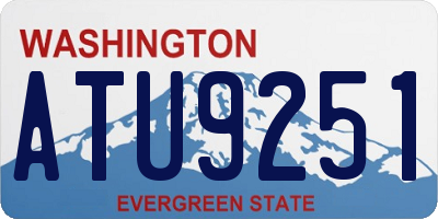 WA license plate ATU9251