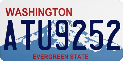 WA license plate ATU9252