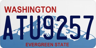 WA license plate ATU9257